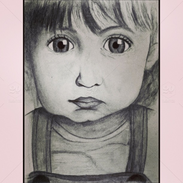 612x612 Drawing Of The Day Sad Child - Sad Child Drawing