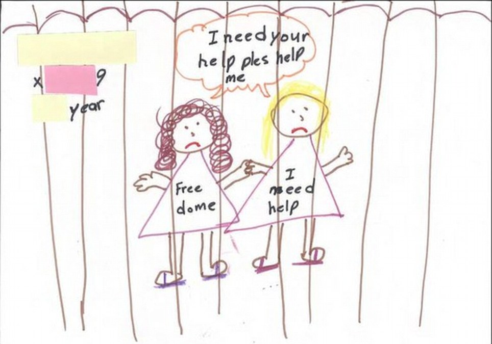 964x675 Asylum Seeker Children's Drawings Show Life In Australian - Sad Child Drawing