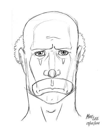 426x550 Sad Clown - Sad Clown Drawing