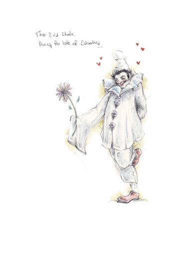 375x529 Sad Clown Drawings For Sale Saatchi Art - Sad Clown Drawing