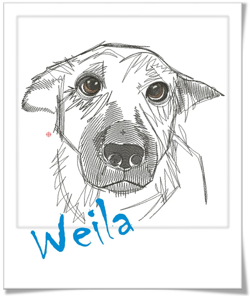 794x941 Sad Dog Scribbled Sketch Embroidered Cokoring Drawing Lovely Etsy - Sad Dog Drawing