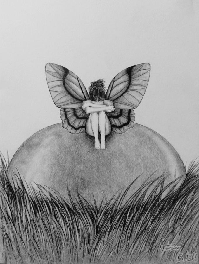 681x900 Sad Fairy Drawing - Sad Drawing Images