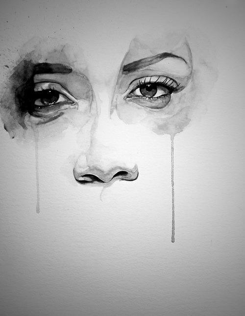 500x644 sad eyes via facebook on we heart it - Sad Eyes Drawing