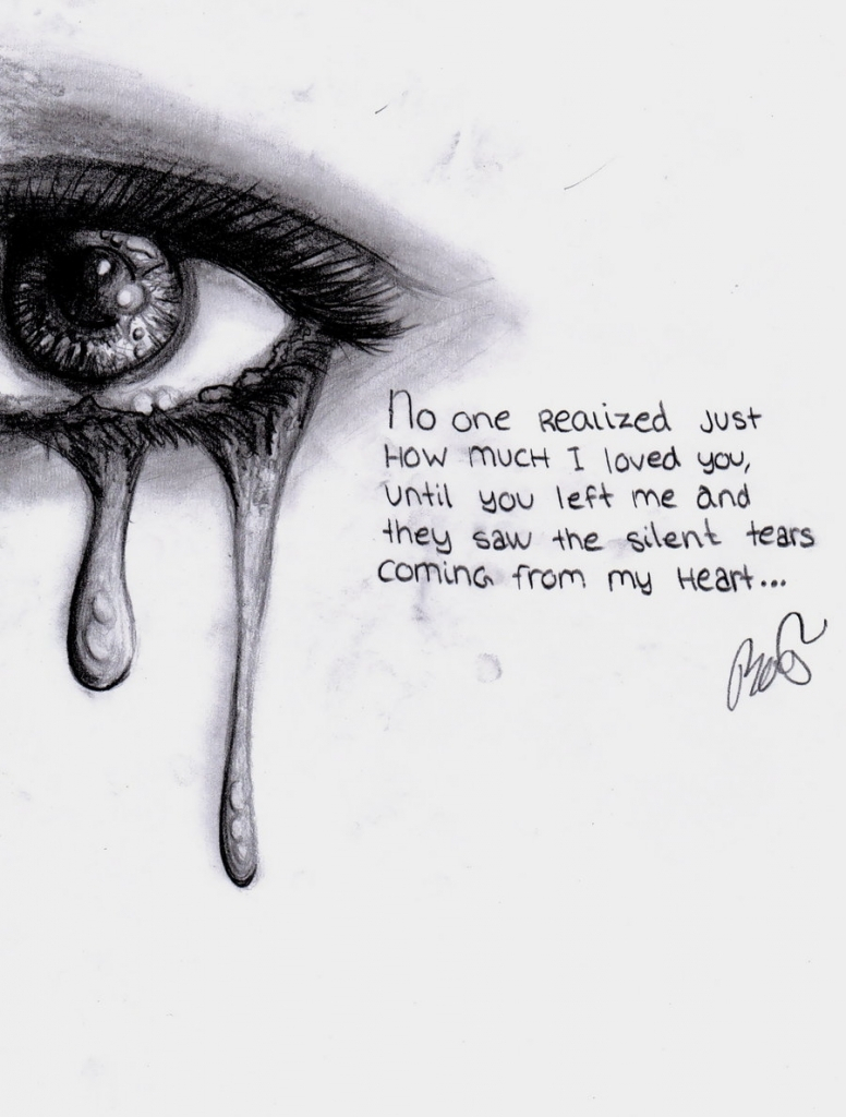 Eye With Tears Drawing How To Draw A Sad Crying Eye With Tears - Sad Eyes W...