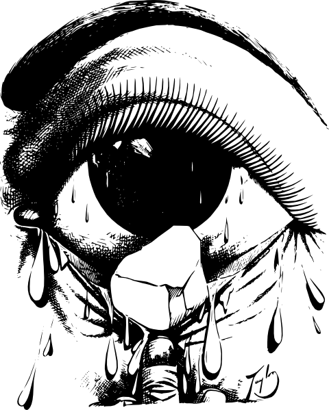 480x599 Collection Of Free Drawing Eyes Sad Download On Ui Ex - Sad Eyes With Tears Drawing