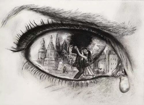 500x364 sad eyes with tears drawing - Sad Eyes With Tears Drawing