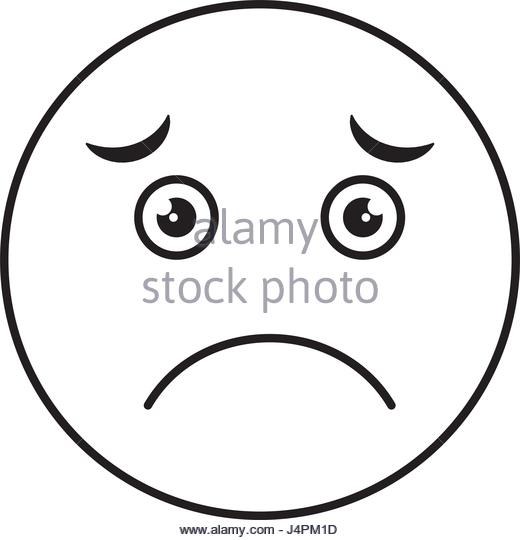 520x540 Sad Face Character Group With Items - Sad Face Drawing