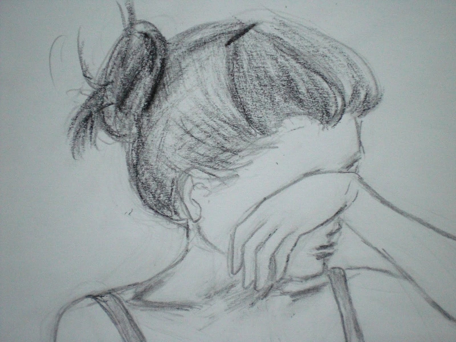 1600x1200 sad girl in pencil art images hd images for gt depressed girl - Sad Girl Drawing