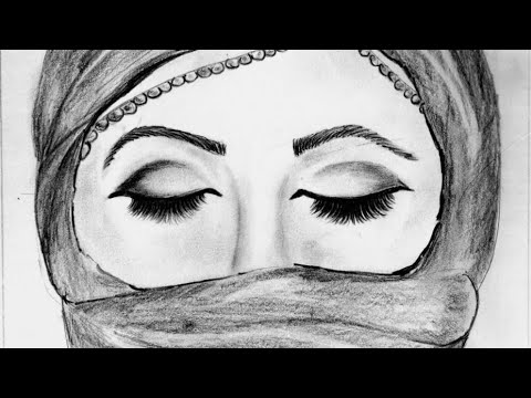 480x360 How To Sketch A Beautiful Girl Face With Close Eye Step - Sad Girl Face Drawing