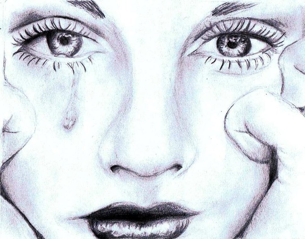 1011x791 Sad Girl Face Drawing Beautiful Image Drawing Skill - Sad Girl Face Drawing