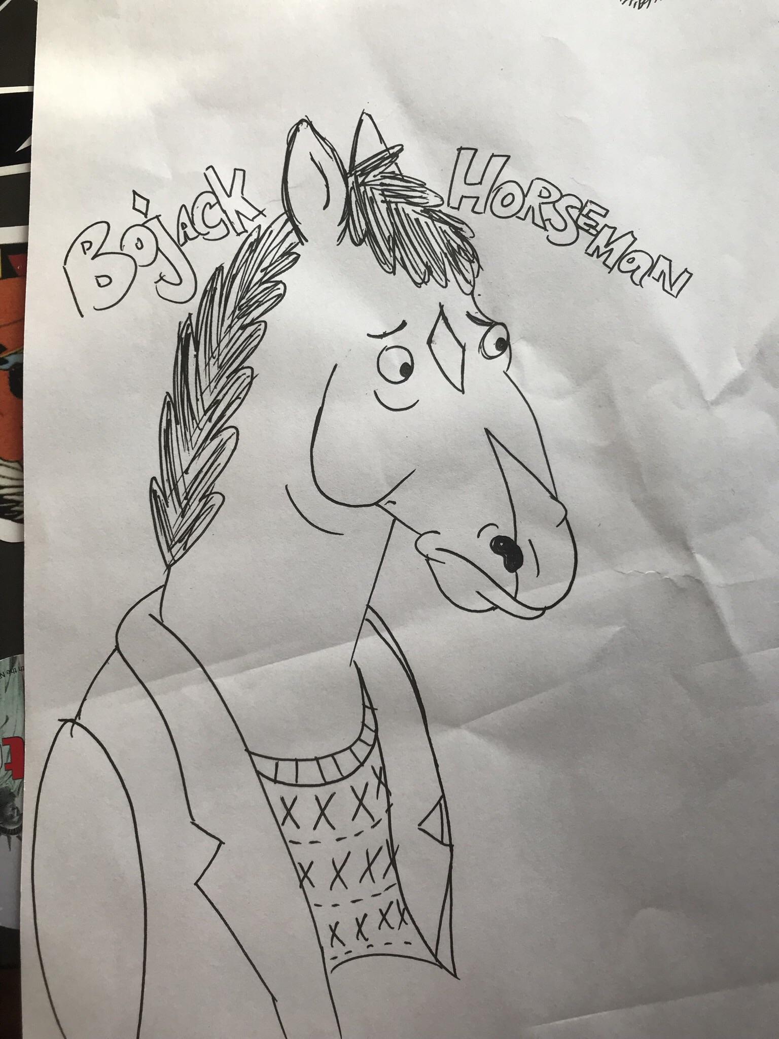 1536x2048 sad horse guy drawing i did a few weeks ago bojackhorseman - Sad Guy Drawing