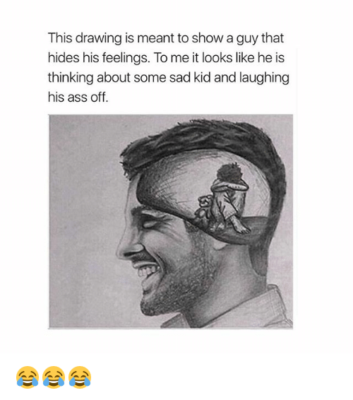 500x566 this drawing is meant to showaguy that hides his feelings to me it - Sad Guy Drawing