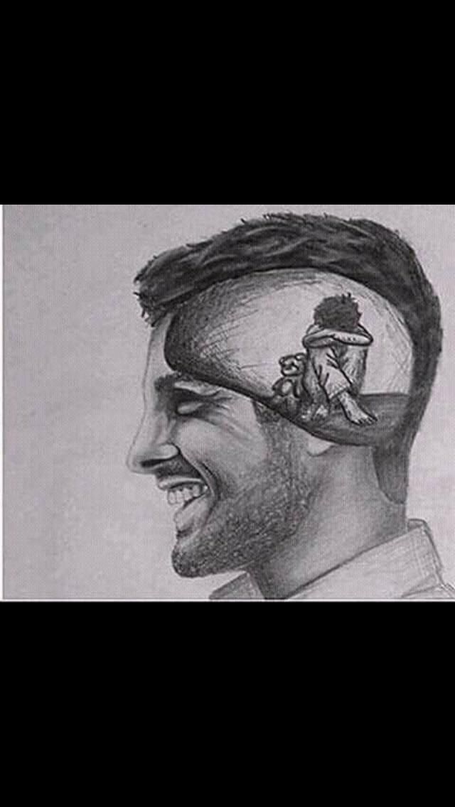 640x1136 this drawing is meant to show a guy that hides his feelings to me - Sad Guy Drawing