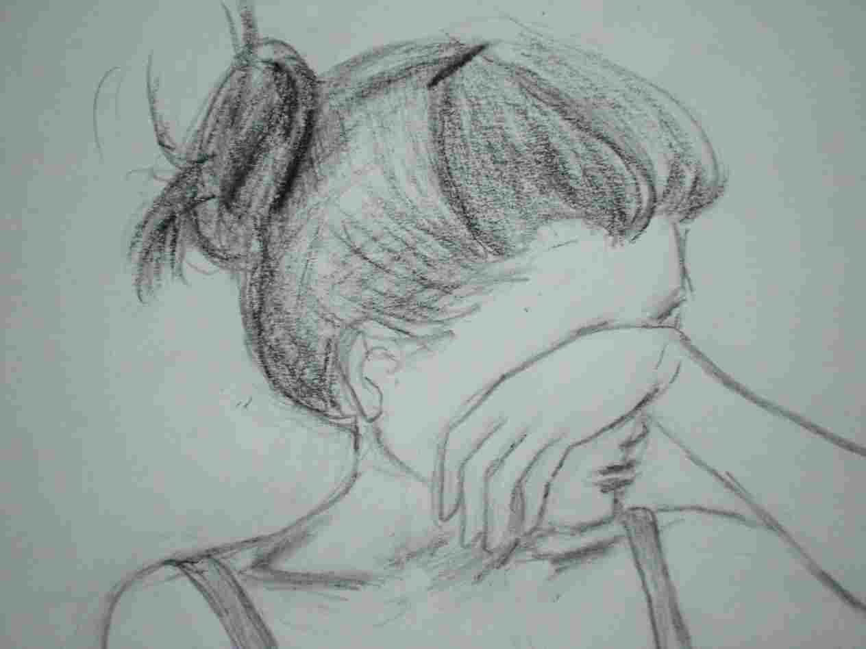 1264x948 little girl crying drawing easy - Sad Little Girl Drawing