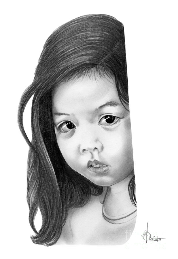 618x900 sad little girl drawing - Sad Little Girl Drawing