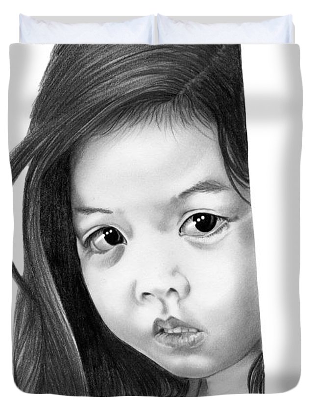 645x853 sad little girl duvet cover for sale - Sad Little Girl Drawing
