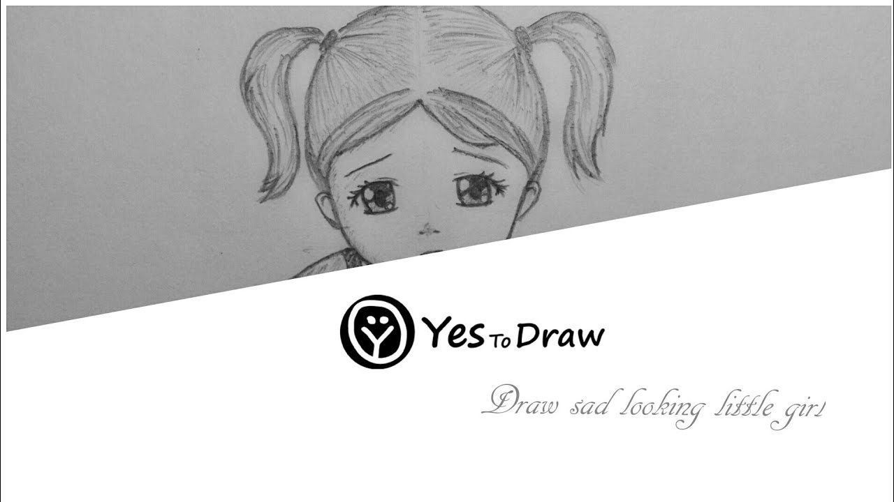 1280x720 Sad Girl Drawing - Sad Little Girl Drawing