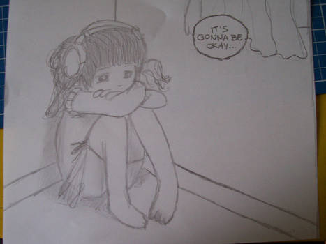 467x350 drawing sad little girl - Sad Little Girl Drawing