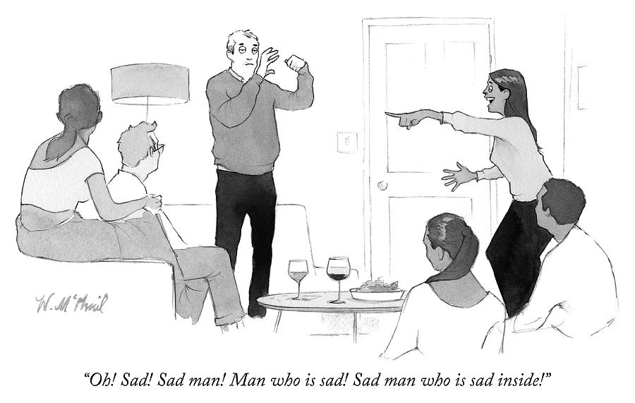 900x571 Sad Man Drawing - Sad Man Drawing