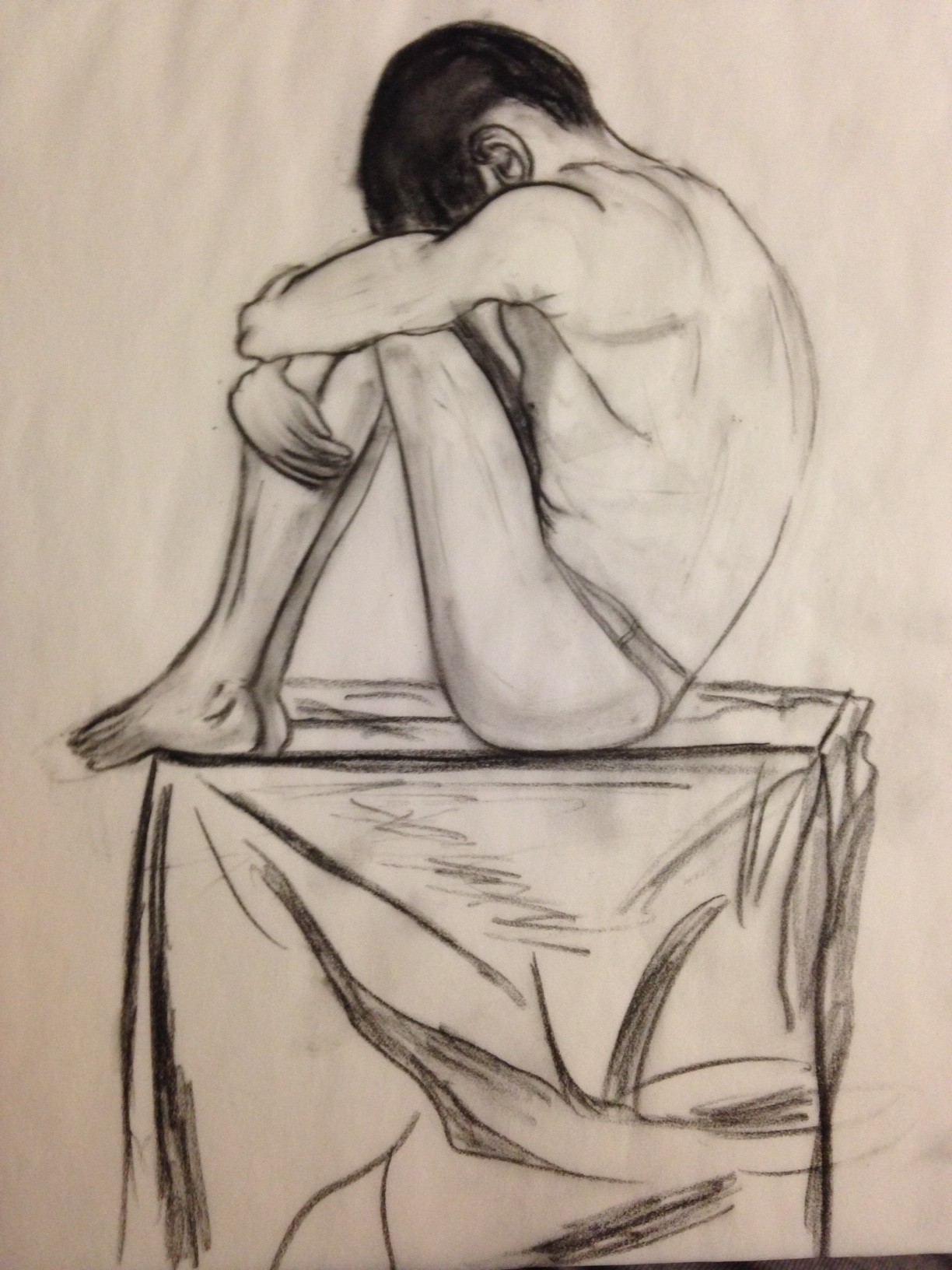 1224x1632 Artstation - Sad Man Drawing