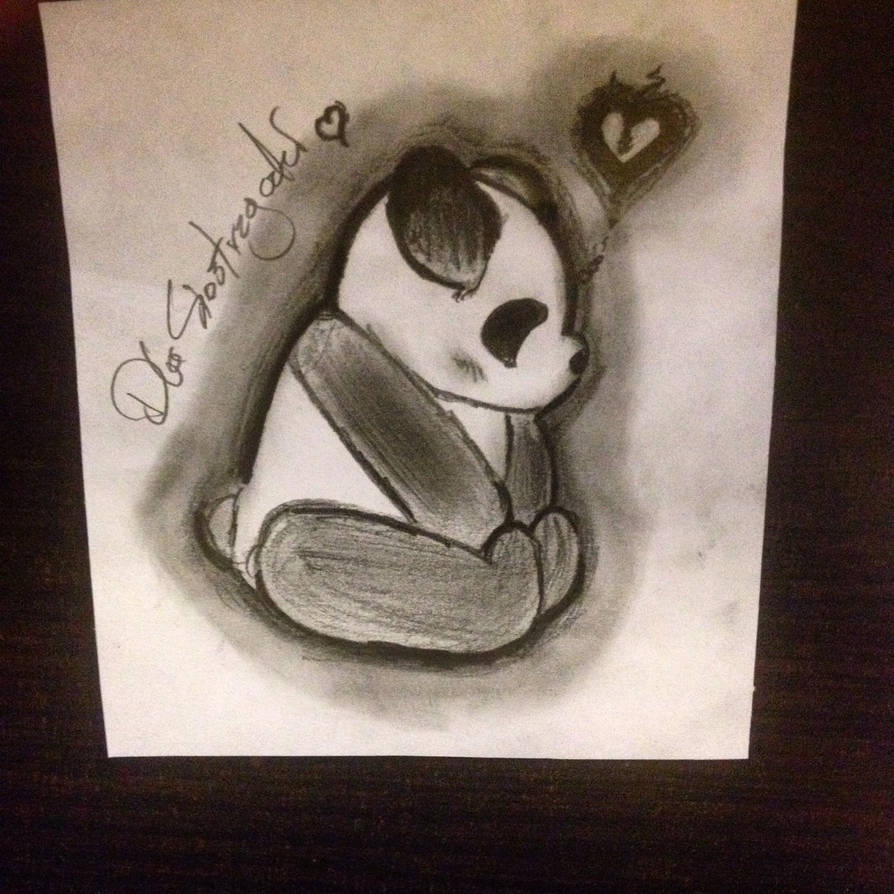 894x894 Little Sad Panda - Sad Panda Drawing