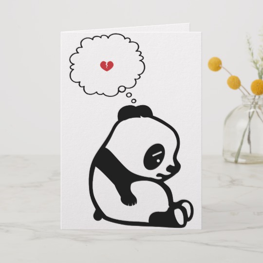 540x540 Sad Panda Card - Sad Panda Drawing