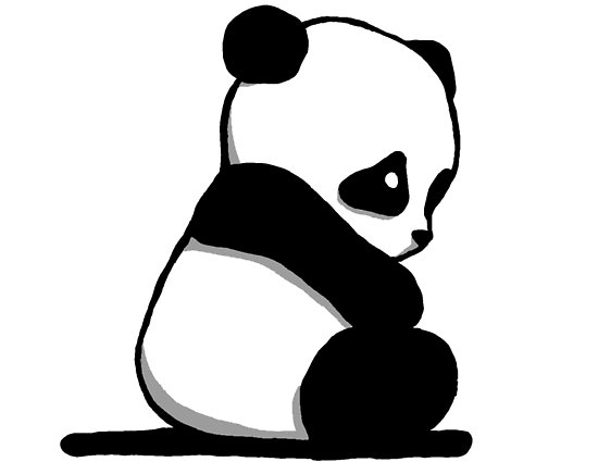 550x425 Sad Panda, Drawing Posters - Sad Panda Drawing