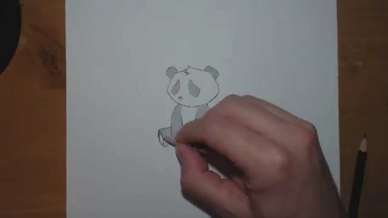 1280x720 How To Draw A Sad Panda - Sad Panda Drawing