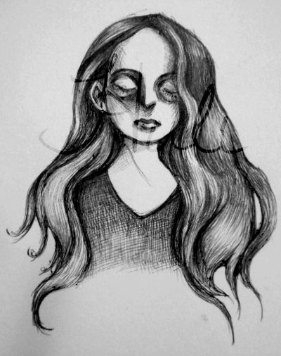 400x506 Sad Person - Sad Person Drawing