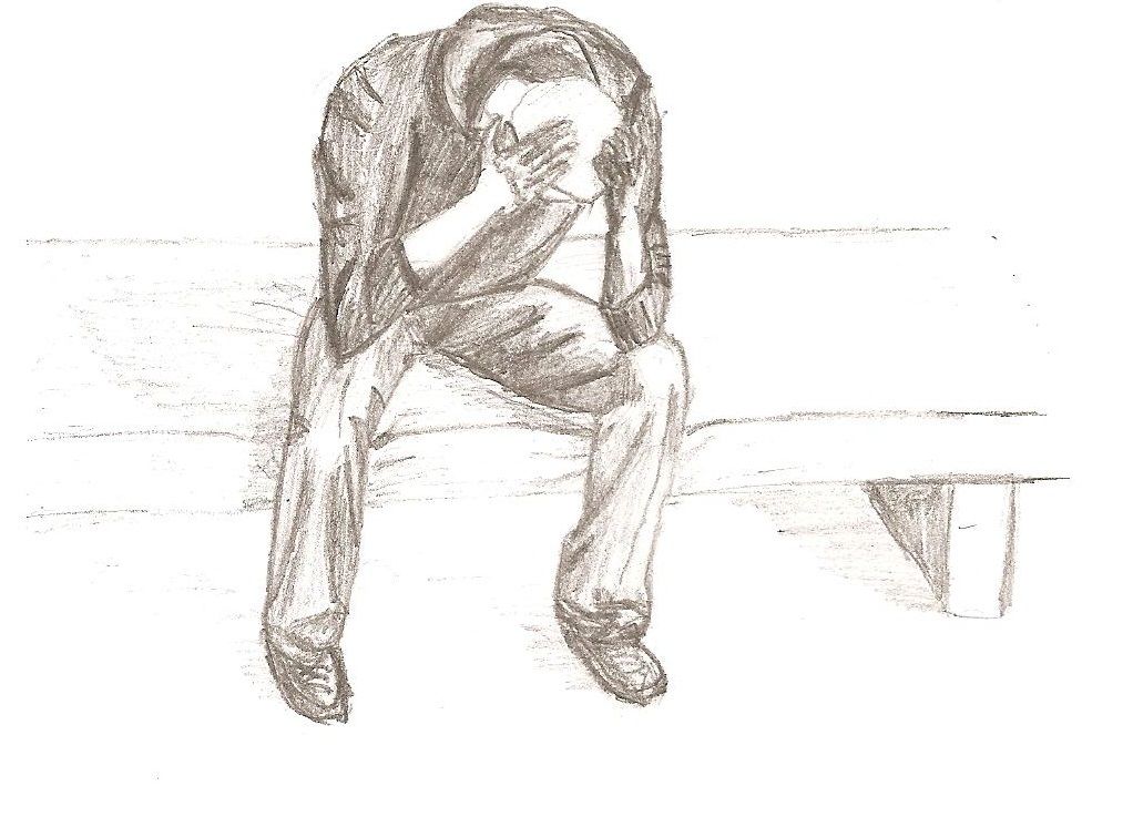 Sad Person Drawing at PaintingValley.com | Explore collection of Sad ...