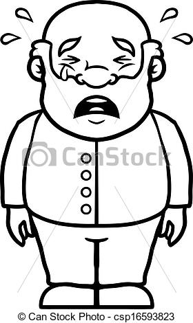 280x470 Black And White Old Man Crying Black And White Old Man Being Sad - Sad Person Drawing