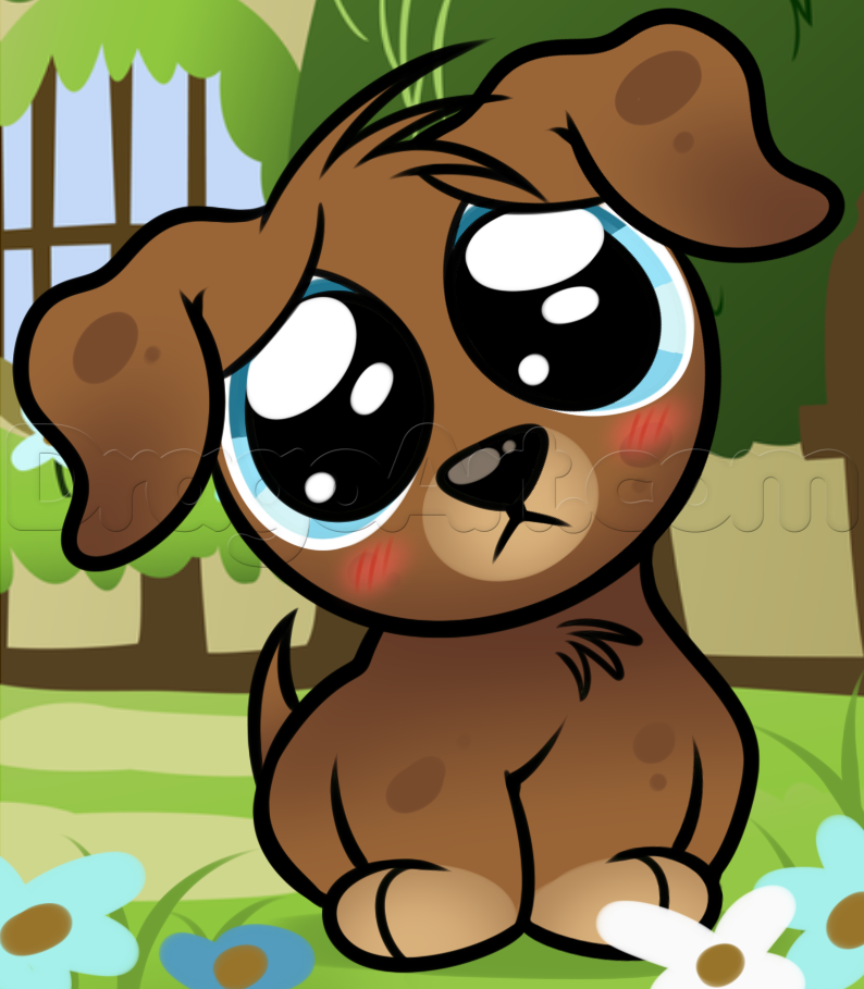 794x909 How To Draw Puppy Eyes, Step - Sad Puppy Drawing