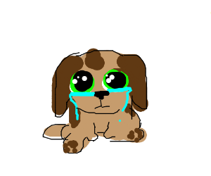 300x250 an incredibly adorable, yet sad puppy drawing - Sad Puppy Drawing
