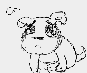 300x250 sad sad sad puppy who hurt you drawing - Sad Puppy Drawing