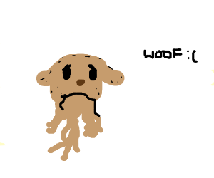 300x250 Sad Puppy Face That's Melting Drawing - Sad Puppy Face Drawing