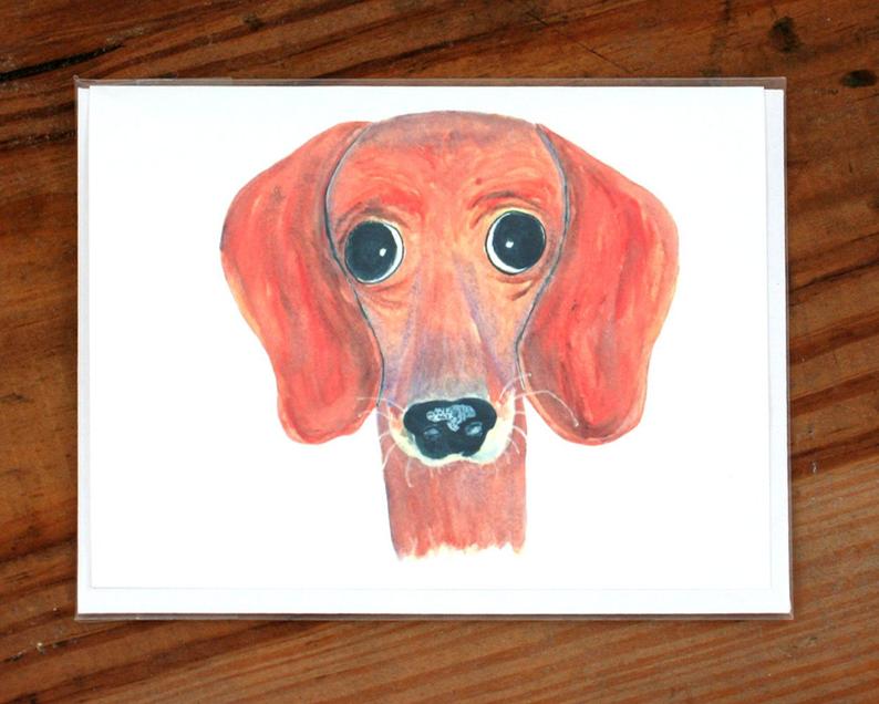 794x636 sad wiener dog face card doxie house pet face illustration etsy - Sad Puppy Face Drawing