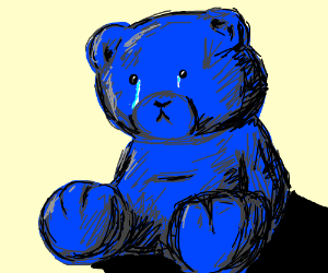 300x250 Sad Blue Teddy Bear Drawing - Sad Teddy Bear Drawing