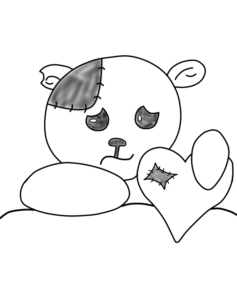 800x1000 Sad Teddy Bear Digital Draw - Sad Teddy Bear Drawing