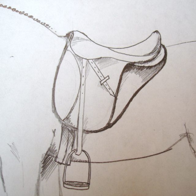 640x640 how to draw a saddle on a horse sketching drawings, horses - Saddle Drawing