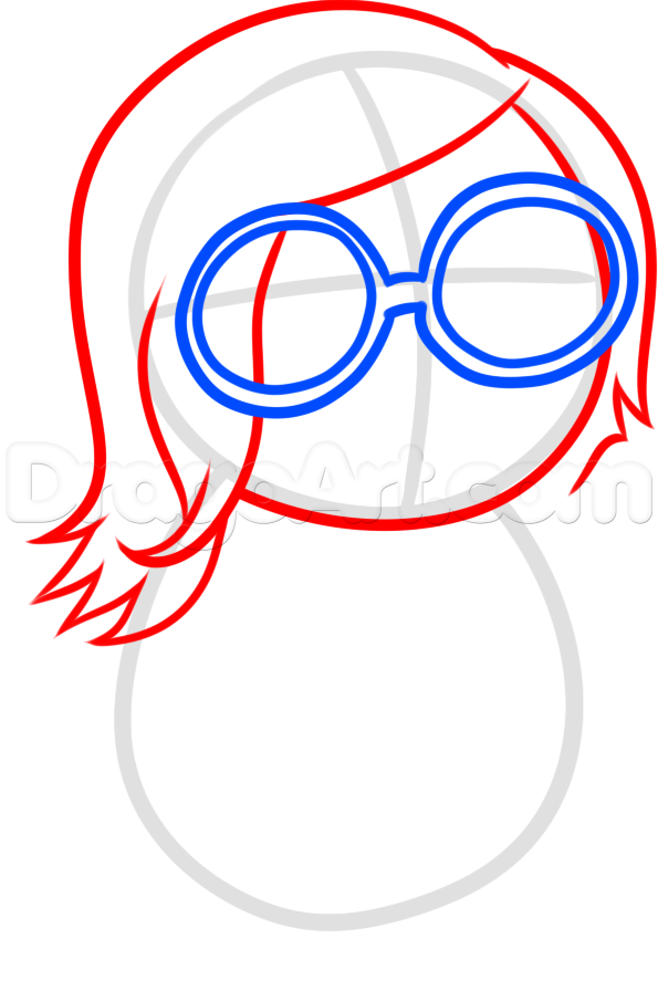 595x896 how to draw sadness from inside out, step - Sadness Inside Out Drawing