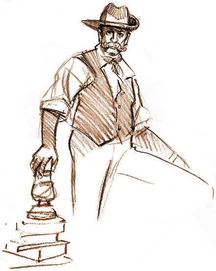 441x552 works in progresspeople on safari - Safari Drawing