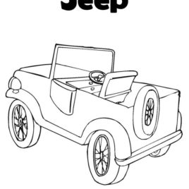 268x268 safari jeep coloring - Safari Jeep Drawing