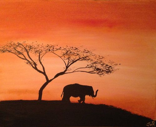 500x408 african drawings african trees drawing include acrylic, drawing - Safari Tree Drawing