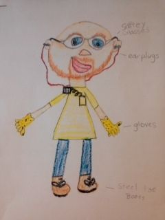 240x320 employees children safety dra - Safety Drawing