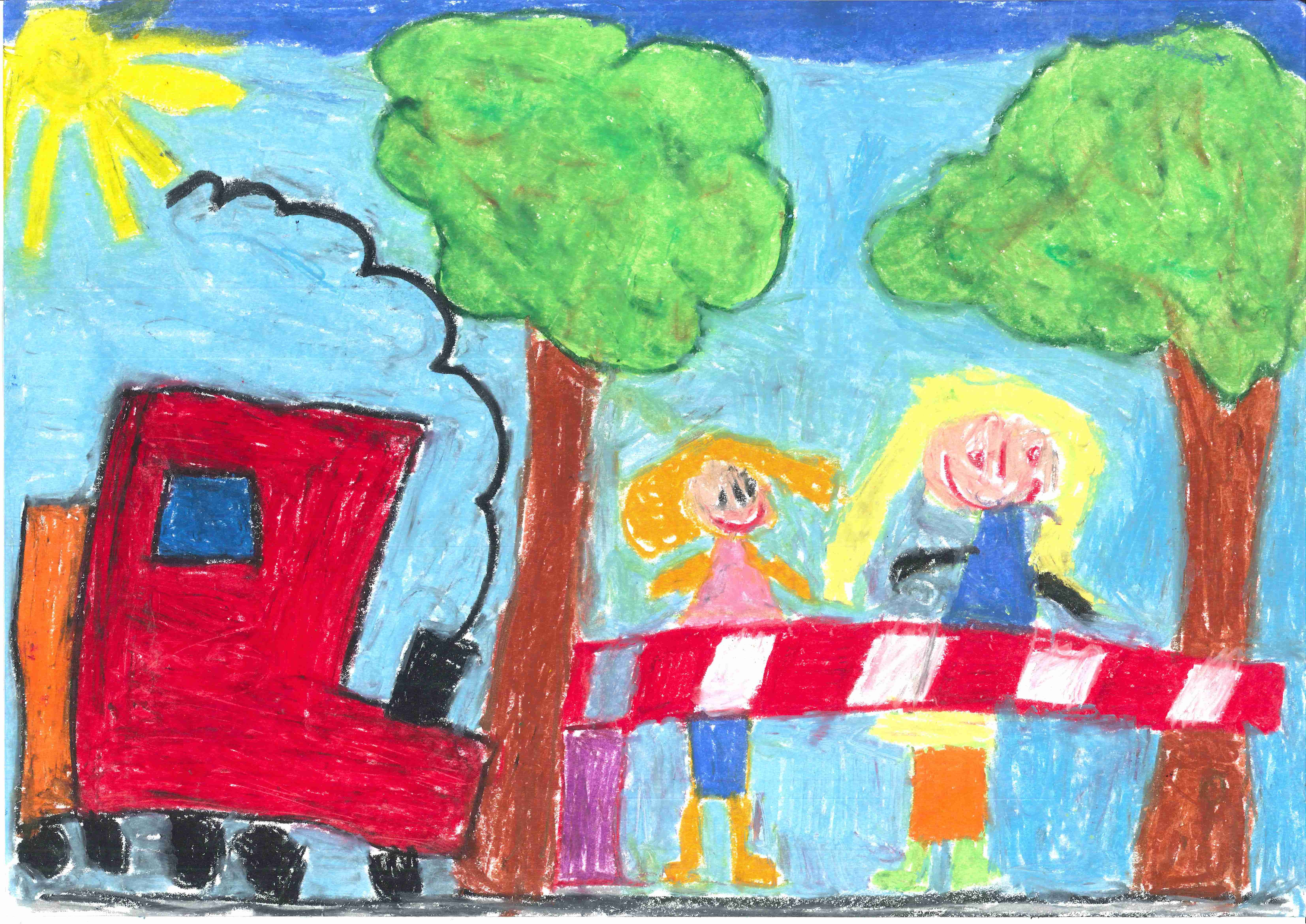 6614x4680 international drawing contest for children on safety - Safety Drawing