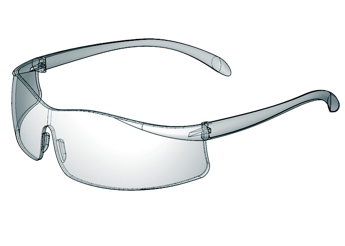 700x500 solidworks part reviewer safety glasses tutorial - Safety Glasses Drawing