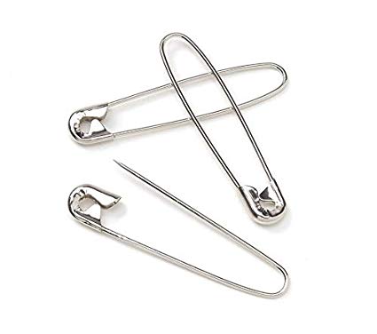 425x376 Coiless Safety Pins - Safety Pin Drawing