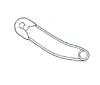 199x170 How To Draw A Safety Pin Step - Safety Pin Drawing