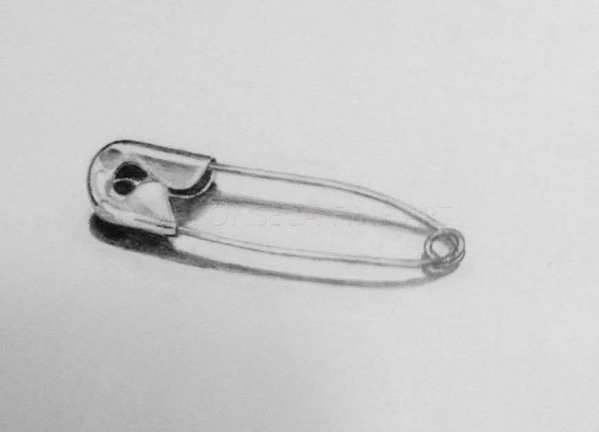 871x628 Safety Pins Archives The Fox And The Tarot - Safety Pin Drawing