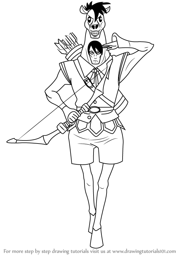 598x844 Learn How To Draw Sagittarius From Fairy Tail - Sagittarius Drawing